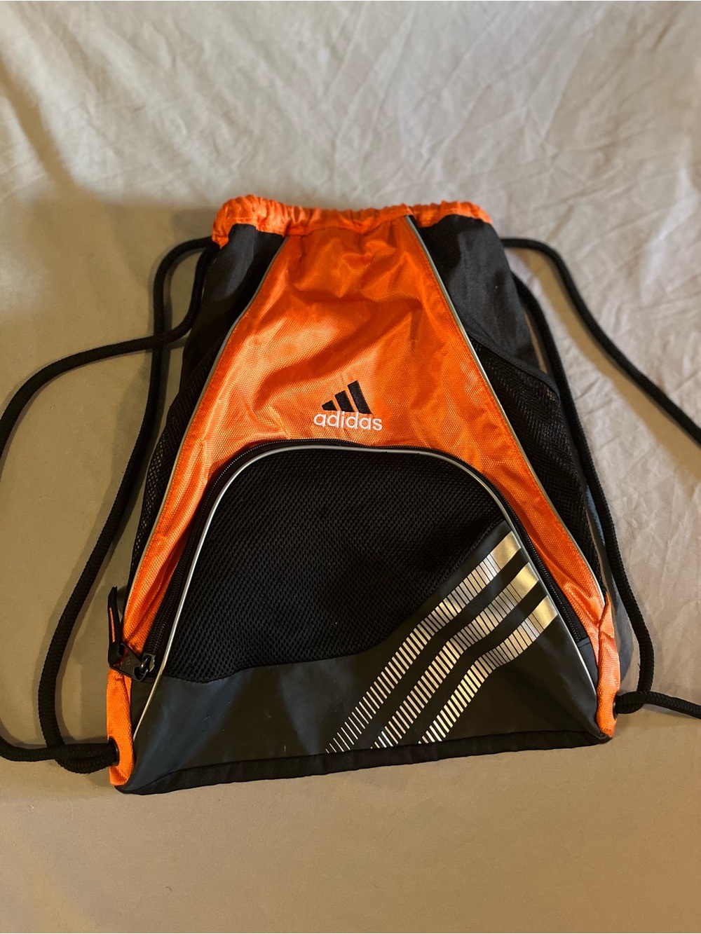 adidas Orange Drawstring Gym Bag, Men’s/Boy’s Drawstring Sport’s Bag